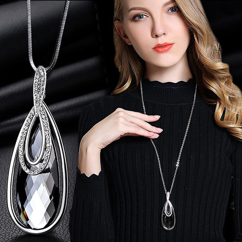 Long Necklaces & Pendants for Women Collier Femme Geometric Statement Colar Maxi Fashion Crystal Jewelry Bijoux 2018