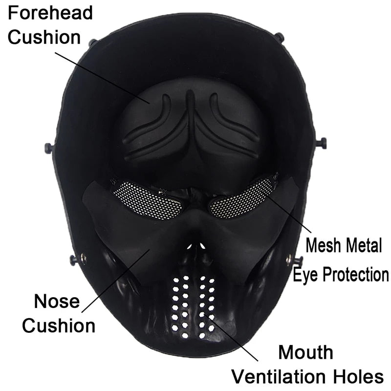 Military Phantom Camouflage Hunting Mask Party Cosplay Movie Props Tactical Wargame Rifle BB Gun Paintball Airsoft Accessories