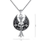 Mprainbow Mens Necklaces Stainless Steel Gothic Wing Skull Cross Pendant Necklace for Men  Hiphop Vintage Biker Choker Jewelry