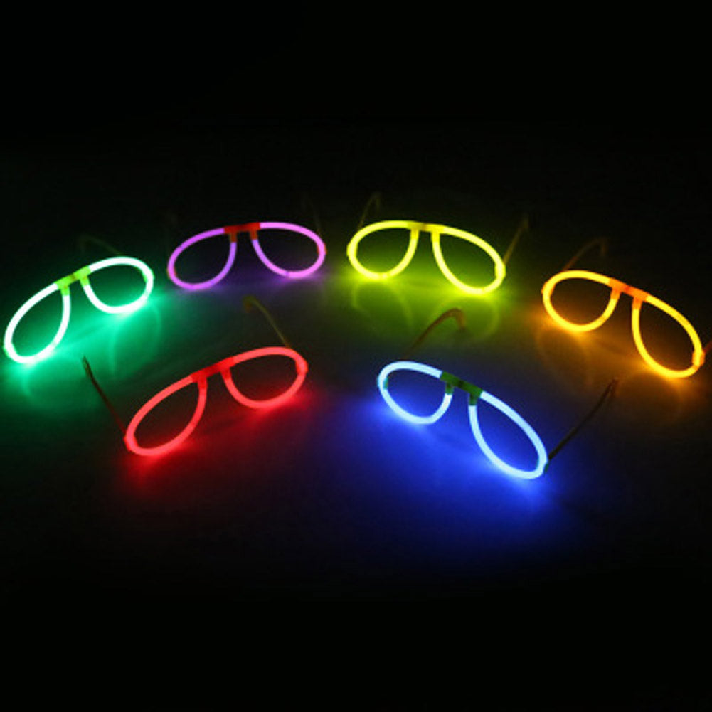 Multi Color Glow Fluorescence Glasses LED Skull Glasses Light Luminous Sticks Neon Xmas Party Flashing Novelty Toys