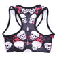 Summer Sexy Girl Women Hallowmas blood skull 3D Prints Padded Push Up Vest Top Chest Polyester Workout Bras