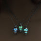 NEW Skull Pendant Necklace Luminous Jewelry Silver Color Chain 45cm Glow in the Dark Necklace For Women or Men Gift