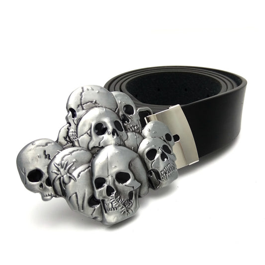 New Arrival DIY Cinto Punk Cinturon Skull Belt Buckle metal Ceinture Homme Cowboy Men's Belts for jeans Belt Man With 130cm