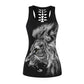 New Arrived Women Vest Tops 3D Printing Skull Belt Chains