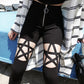 New Fashion Punk Gothic Women Pant Leggings Hollow Out Five-Pointed Star Women Clothing