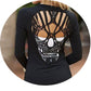 New Fashion Summer Sexy Design Women Ripped Slashed Black Tight T Shirt Cut out Skull Backless Club Goth Punk Style