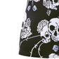 New Fashion Women Plus Size Skull Print Hole Hollow Out Sleeveless Black Creative design  Blouse Pullover Tops Shirt