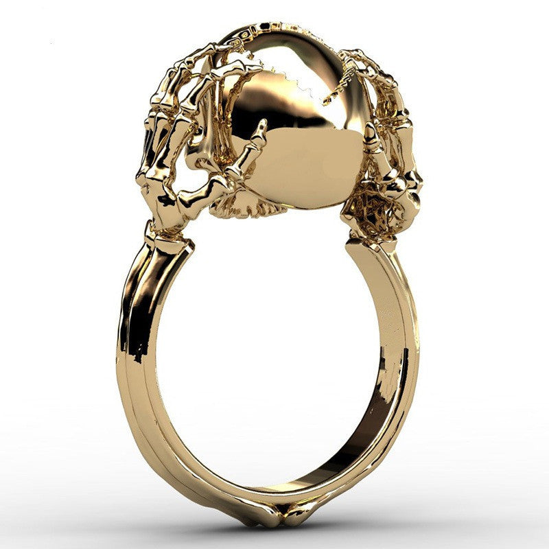 New Punk Style Ghost Evil Skull Skeleton Hand Ring For Women Men Motor Biker Ring Party Accessories Jewelry Gift