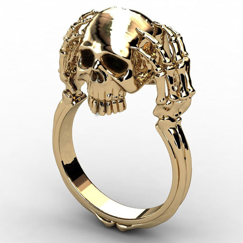 New Punk Style Ghost Evil Skull Skeleton Hand Ring For Women Men Motor Biker Ring Party Accessories Jewelry Gift