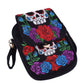 New Women Skull Bag Ethnic Vintage Floral Embroidered Canvas Cover Shoulder Messenger Bags Small Coins Travel Beach Phone Purse