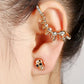 Crystal Cuff Earrings Double Side Earrings Jackets For Women Ear Skull