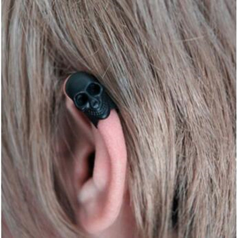 New style punk skull earrings ear bone folder ear bone earrings