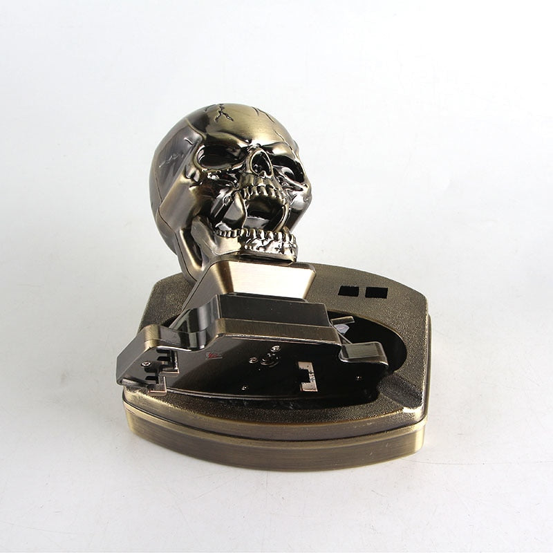 Metal ashtray Skull model ashtray with lighter