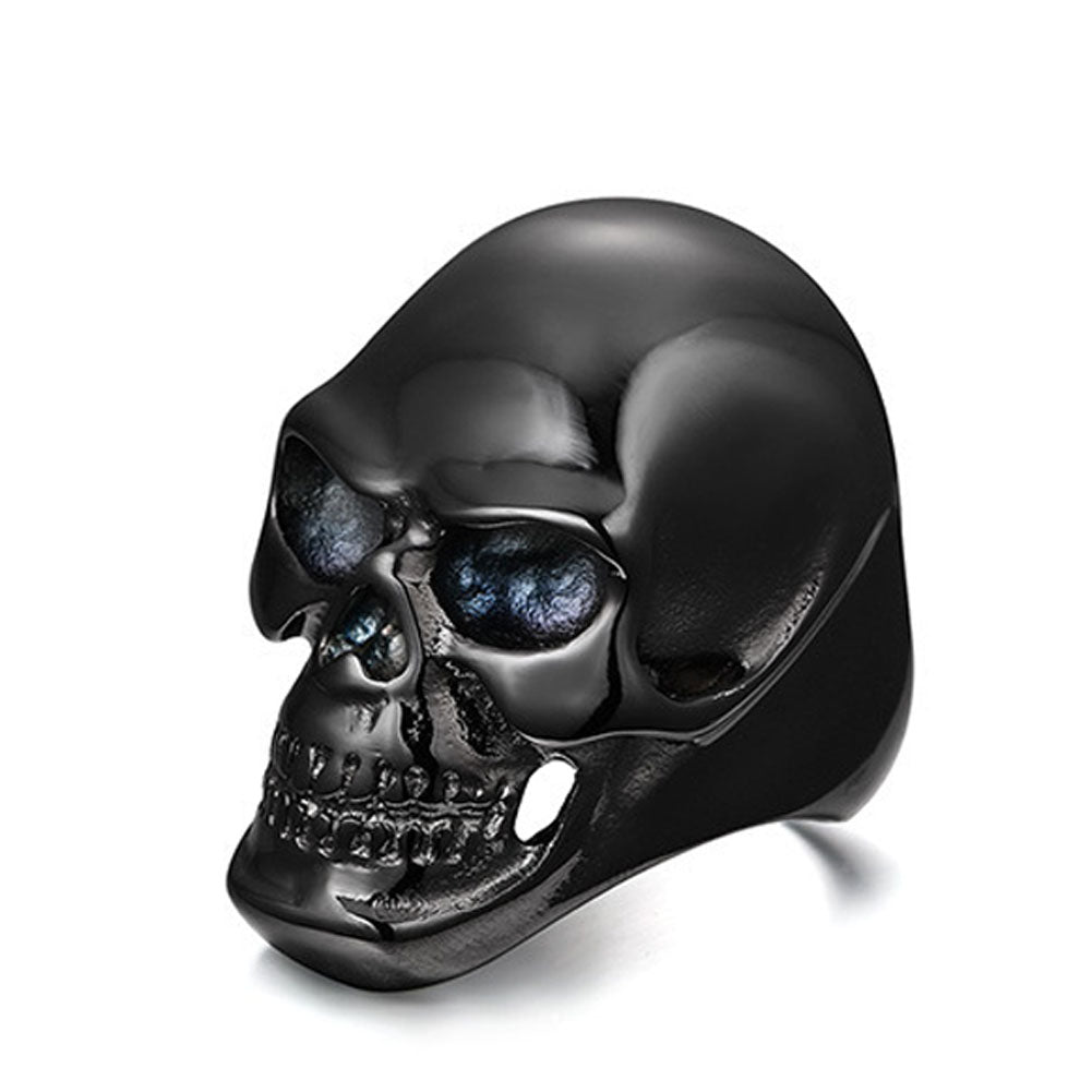 Newest Coming Gothic Mens Biker Stainless Steel Ring Fashion Black Skull Cool Man Finger Ring