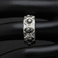 Newest Design men's black Skull Ring Rhodium Plated Women's party finger Ring Punk Jewelry Size 5-12