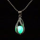 Newly Fashion Teardrop Necklace Glow in the Dark Pendant the Little Mermaid Romantic 4 Colors KQS