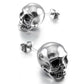 Punk Skull Earrings for Men Boys Cool Silver Jewelry Hip-hop Stud Earrings Vintage Rock Skeleton Earrings