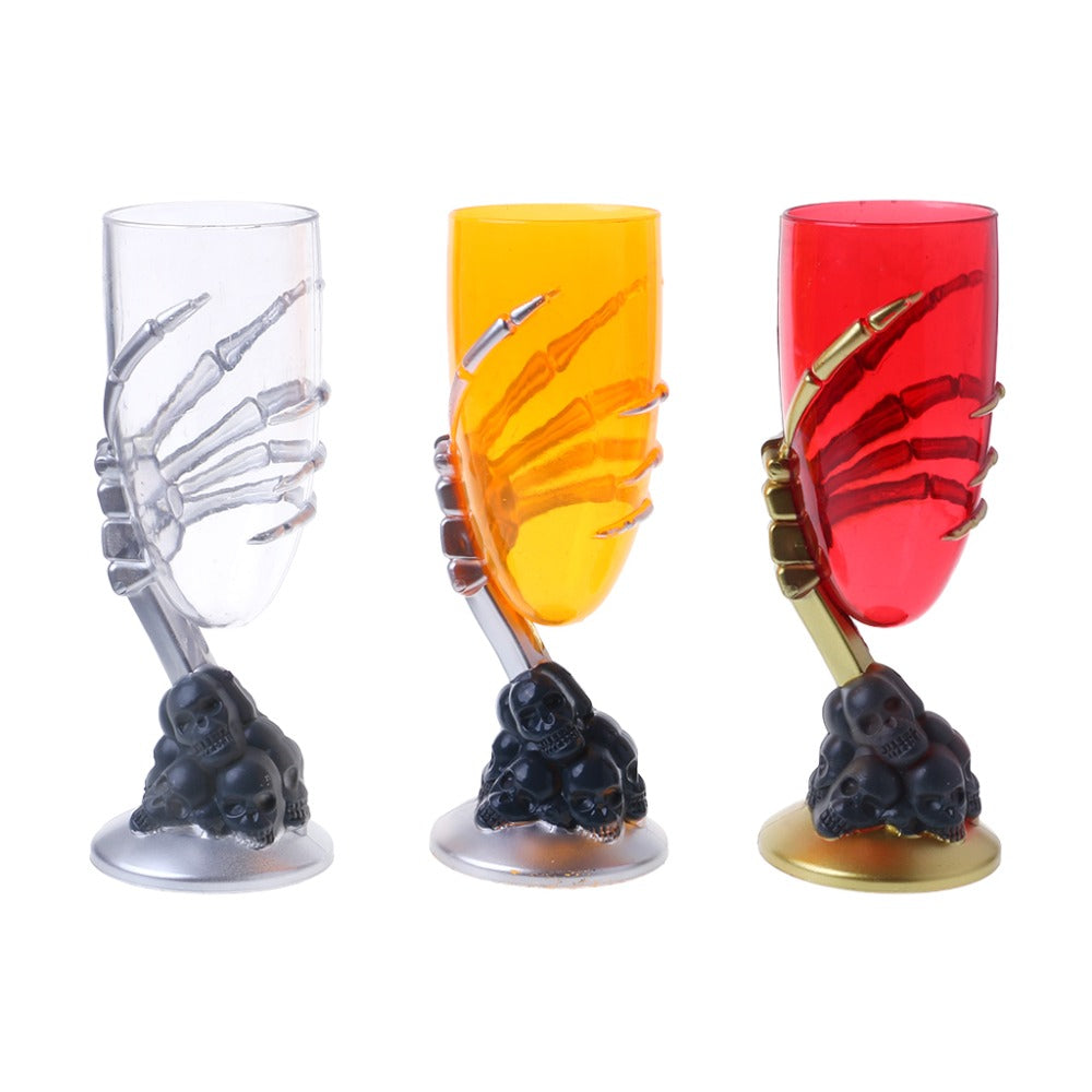 Halloween Party LED Cup 6x18cm Ghost Skull Claws Colorful Light Plastic