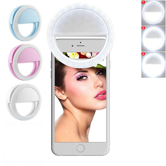 On Ring Light On Camera Selfie LED Camera Light With 36 LED Smart Phone Camera Round Shape