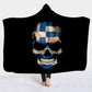 Hooded Blanket for Adult Gothic Color Skull