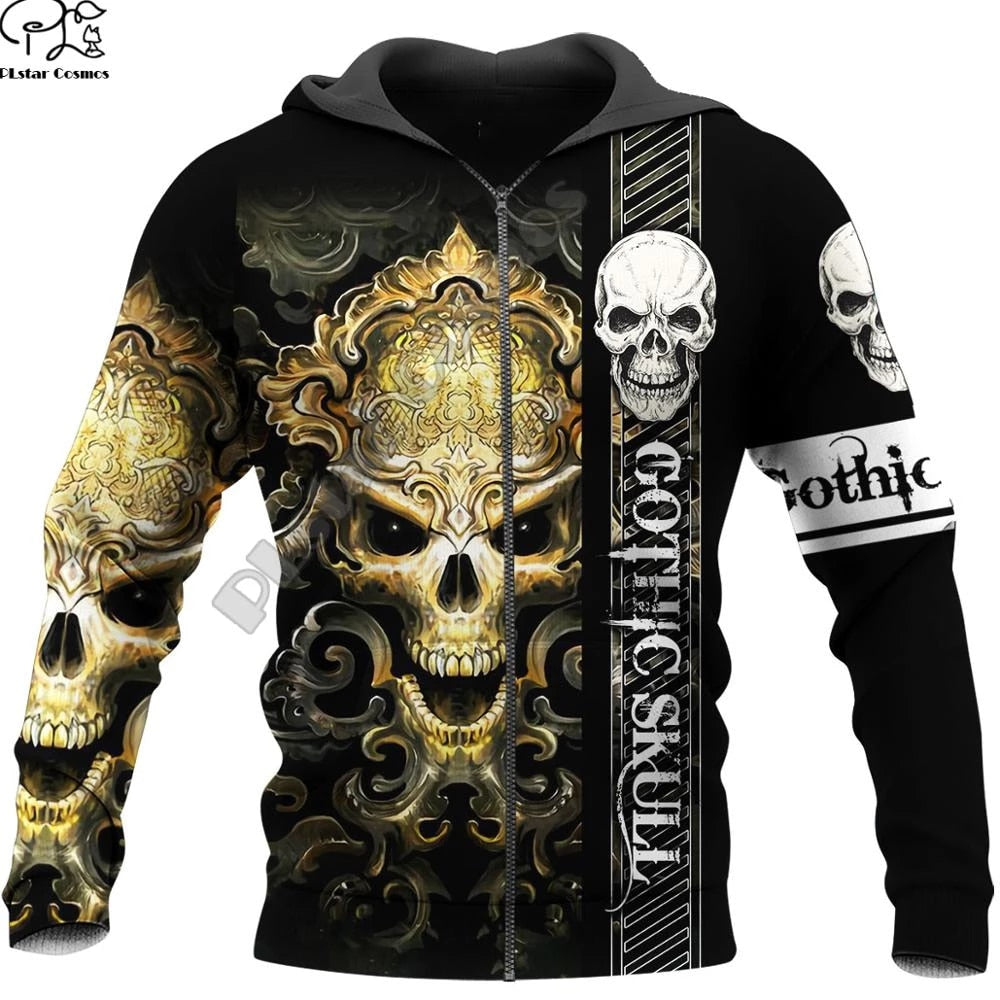 Ghost Gothic Skull Funny Harajuku Pullover NewFashion Streetwear 3DPrint Zip/Hoodies/Sweatshirts/Jacket