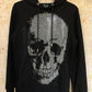Vintage Big Crystal Shine Skull Graphic Pullover Hoodie Sweatshirt