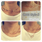 Silver Color Chain Leaves Multi Layer Choker Necklace  for Women Collier Femme Fashion Jewelry Gold Color
