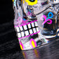 Hand Painted 70ml Colorful Skull Glass Transparent Crystal Skull Head