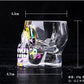 Hand Painted 70ml Colorful Skull Glass Transparent Crystal Skull Head