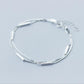 925 Sterling Silver Jewelry Female Simple Bar Round Stick Double High-quality Popular Bracelet  SB3