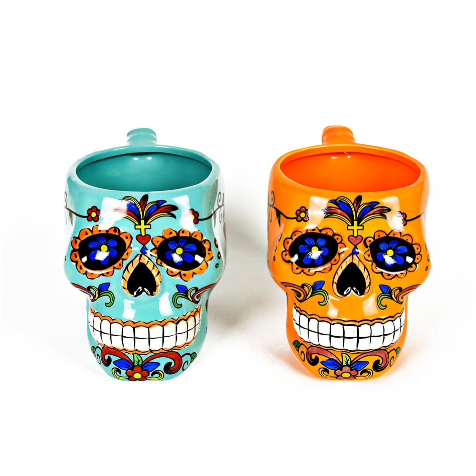 Sugar Skull Ceramic Mug Cup