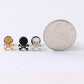 Personalized pirate skull earrings ear plugs Titanium Stainless Steel Rock Hiphop style ear men/women pierced Stud Earrings