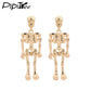 Hot Fashion Skeleton Skull Stud Earrings Biker Jewelry Wholesale Antique Vintage Punk Earrings for Women Gift