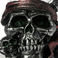 Skull with Red Bandana Statue Plasma Ball Lighting Gothic Skeletons Ornament Decor Piled Skulls Resin Figurine Buccaneer