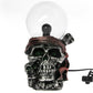 Pirate Skull with Red Bandana Statue Plasma Ball Lighting Piled Skulls Resin