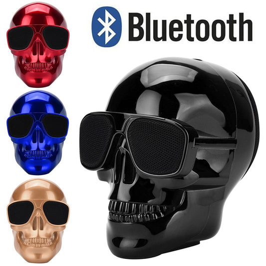 Skull Protable Wireless Bluetooth Stereo Speaker With HD Sound and Bass