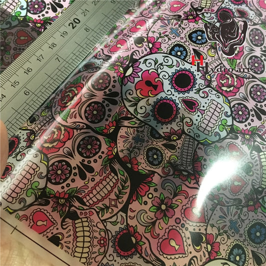 sugar skull pattern water transfer printing film hydrographic film