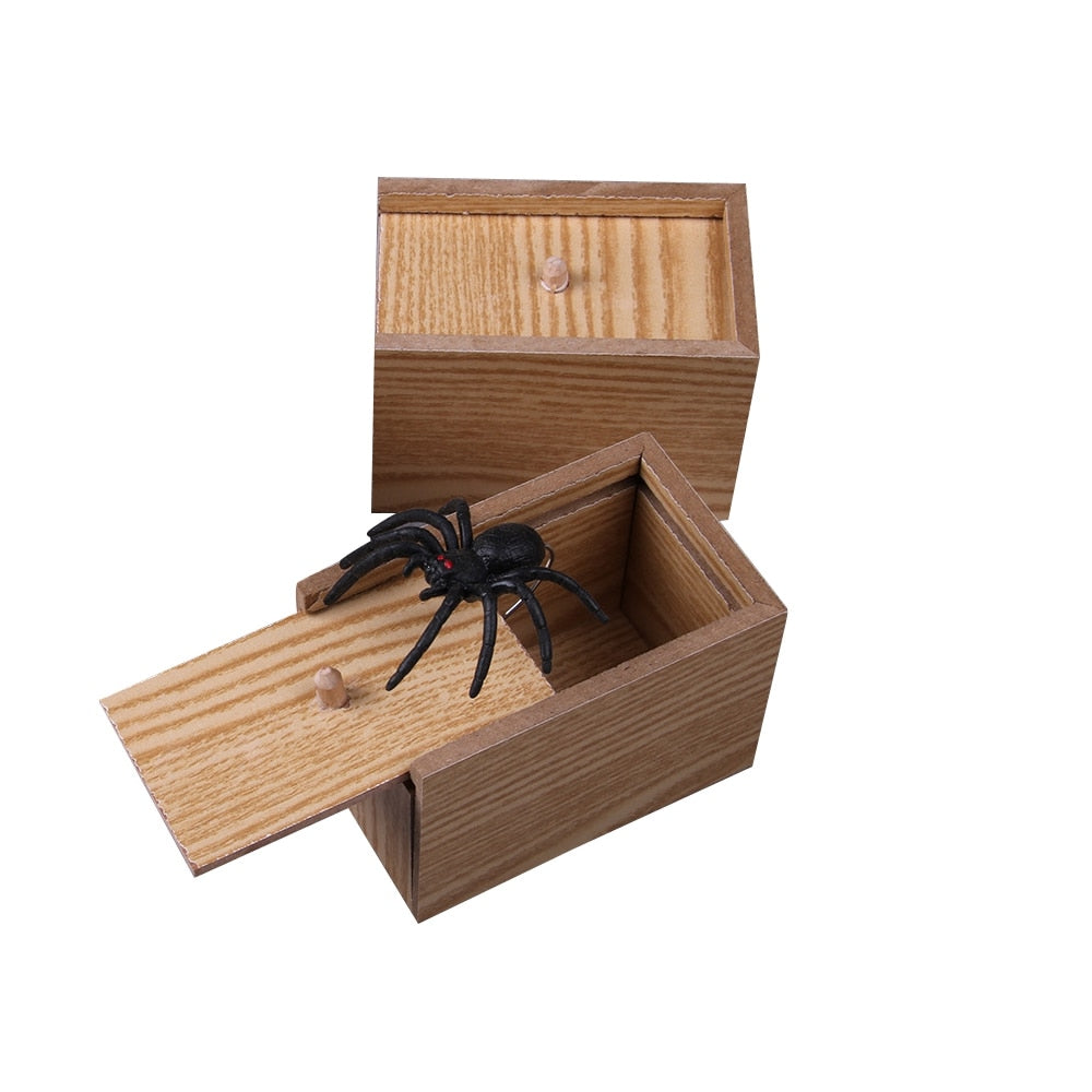Prank Spider Wooden Scare Box Trick