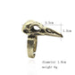 Punk Animal Ring Gothic Bird Skull Ring Steampunk Vintage Gold Jewelry Crow Head Skeleton Rings For Women Men Gift