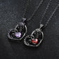 Punk Heart sugar skull Fashion Pendant Zircon Crystal Necklaces