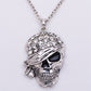 Punk Rock Rhinestone Skull Necklace Collier Homme Femme Max Colar Masculino Neckless Men Chunky Ethnic Women Neclace
