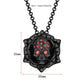 Punk Skull Rose Zircon Crystals Pendant Necklace Black Necklaces Birthday Wedding Gift Jewelry