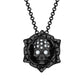 Punk Skull Rose Zircon Crystals Pendant Necklace Black Necklaces Birthday Wedding Gift Jewelry