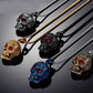 Punk Style 3D Red Eyes Skull Pendant Necklace For Men 316L Stainless Steel Biker Punk Vintage Jewelry Silver Color Gift