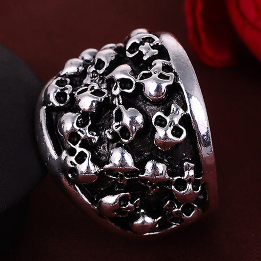 Punk Vintage Trend Man's Ring Gothic Men's Skull Biker Zinc alloy Ring Man fashion rings