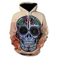 Punk Youth 2018 New Blue Skull Hoodie Men Clothing War Streetwear Hood Long Hoodie Sweatshirt Casual Funny Pocket Hoodie