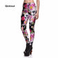 Qickitout Brands New Fitness Fashion Sexy Women Fashion Legging  Printing leggings Slim Skeleton Skull Leggings Woman Pants