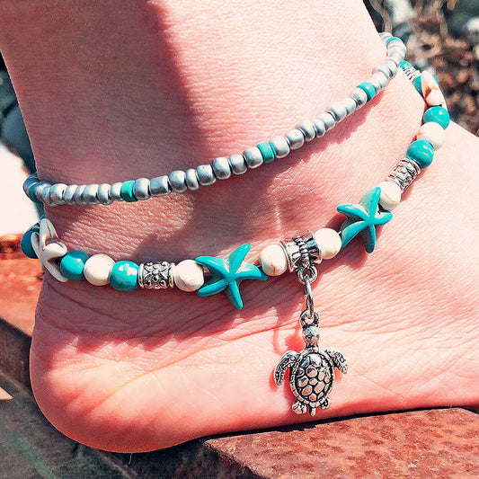 15 Style Vintage Enkelbandje Chain Ankle Bracelet Bohemian Turtle Starfish Anklets for Women Boho Foot Jewelry 2018