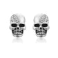 Rhinestone Rock Punk Skull Crystal Silver Tone Stud Earrings For Women Men Earrings Hiphop Jewelry Brincos