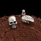 Rhinestone Rock Punk Skull Crystal Silver Tone Stud Earrings For Women Men Earrings Hiphop Jewelry Brincos